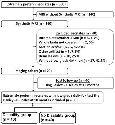 Predicting neurodevelopmental outcomes in extremely preterm neonates with low-grade germinal matrix-intraventricular hemorrhage using synthetic MRI